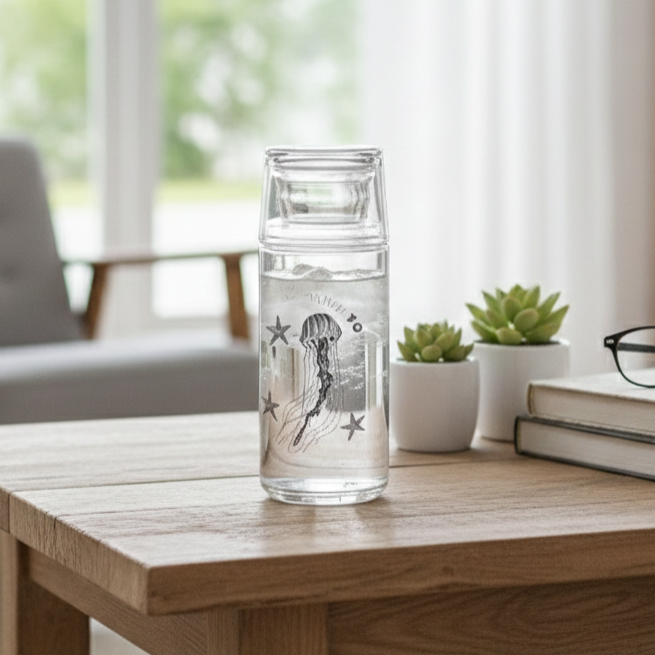 Printed 800ml Glass Carafe (2358) by Limon Main image