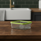 Unbreakable Glass Container (450ml) with Lid (2099) by Limon