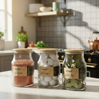 3-Pcs 1200ml Home Made Glass Jars Set with Airight Lids (2261) by Limon
