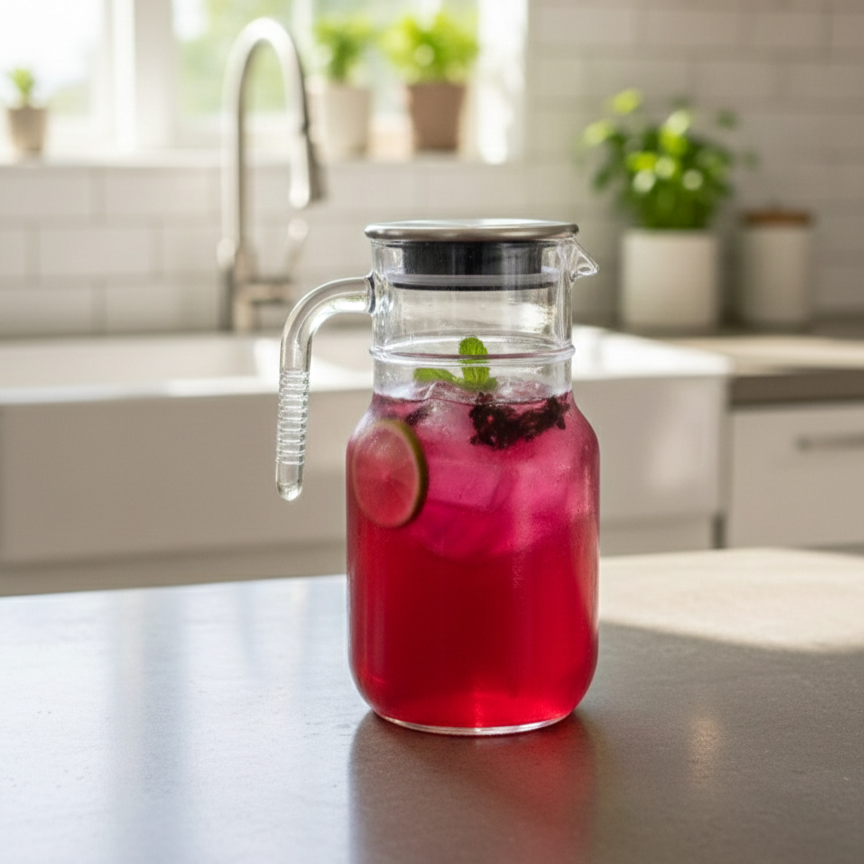 Clear 1.5 Liter Glass Pitcher (2376) by Limon