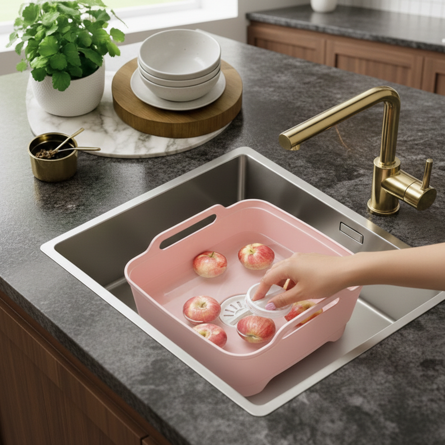 Large Capacity Wash & Drain Basket (1334) by Limon