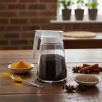 Sliding Lid Glass Sugar Dispenser by Limon