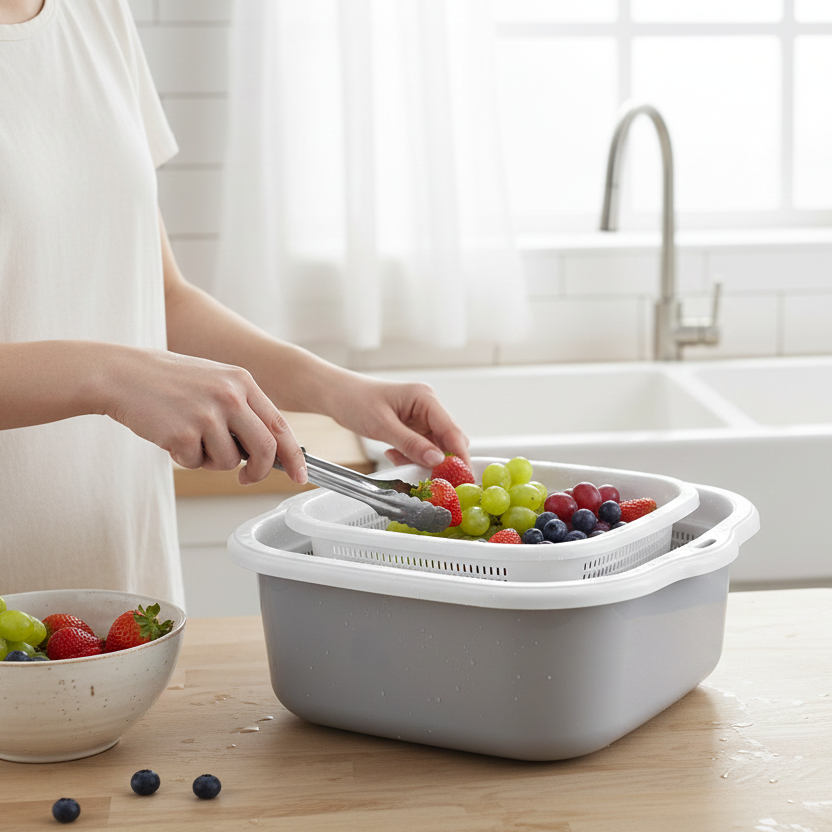 4-Pcs Multi-Use Colander & Bowl Set (026) by Limon