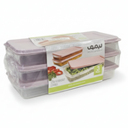 FreshSeal Rectangular Storage Box (Pack of 3) by Limon