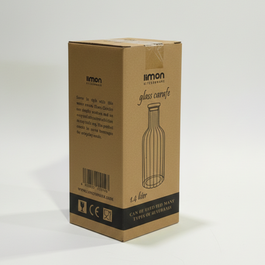 1.4 Liter Glass Carafe with Wooden Lid (2355) by Limon