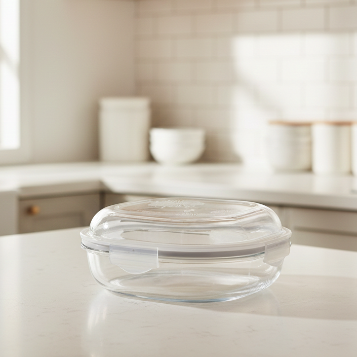 ServeNStore Square Glass Containers with Lids by Limon
