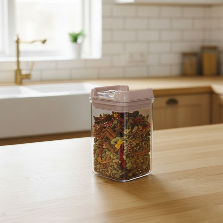 Multi-Use Square Airtight Jar 400ML (1744) by Limon