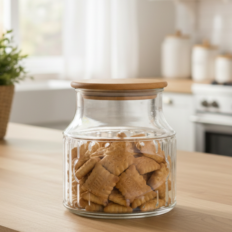 3-Pcs 800ml Home Made Glass Jars Set with Airight Lids (2263) by Limon
