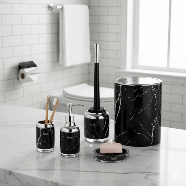 Elegant Marble 6-Piece Bathroom Set (2024) by Limon