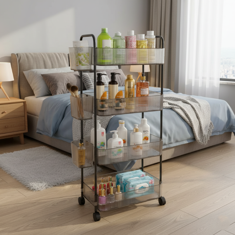 4-Tier Acrylic Utility Rolling Trolley (2374) by Limon Main image