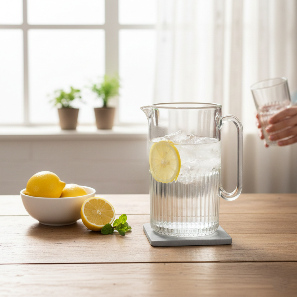 Premium Glass Jug with Handle 1L (2228) by Limon