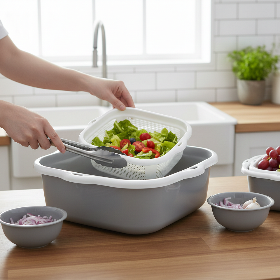 4-Pcs Multi-Use Colander & Bowl Set (026) by Limon