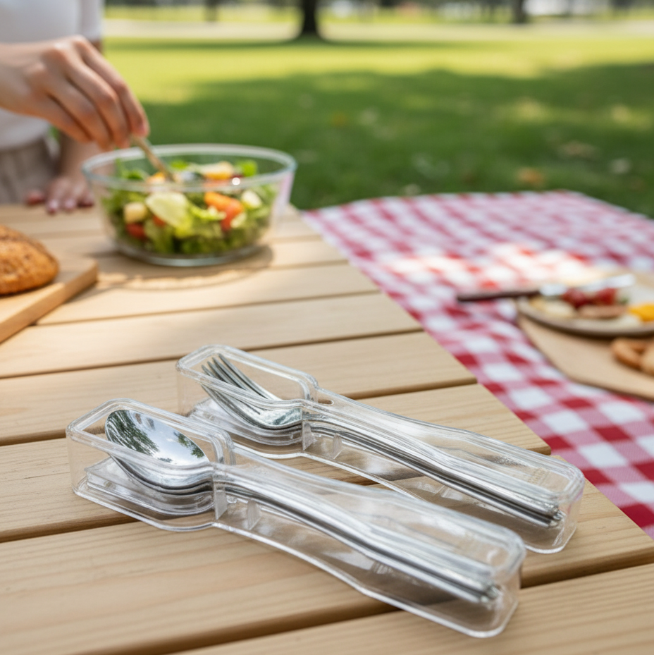 Deluxe Spoons & Forks Holder with Lid (6260) by Limon