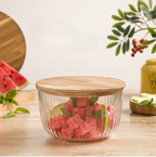 Fluted Design Airtight Glass Bowls Set (2212) by Limon