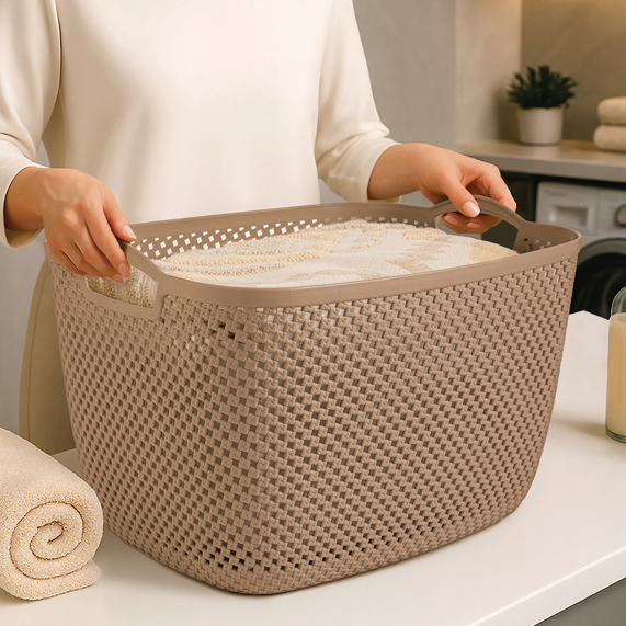Rectangular Flexi Laundry Basket with Handles (2137) by Limon