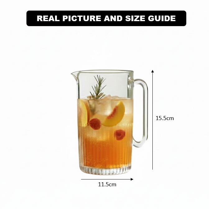 Premium Glass Jug with Handle 1L (2228) by Limon