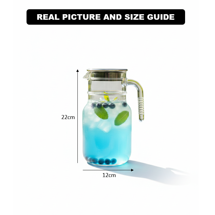 Clear 1.5 Liter Glass Pitcher (2376) by Limon