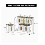 Elegant 6-Piece Airtight Spice Jar Rack with Spoons (1971) by Limon