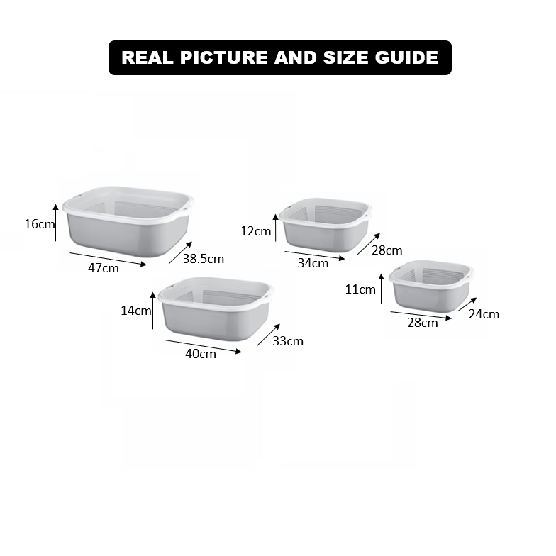 4-Pcs Multi-Use Colander & Bowl Set (026) by Limon