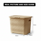 Laundry Basket With Lid & Side Grip (1512) by Limon