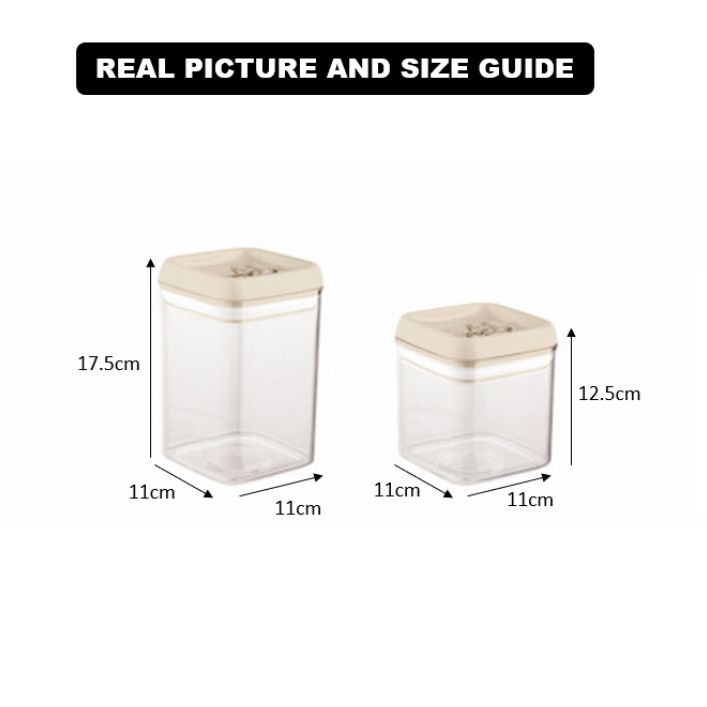 Multi-Use Square Airtight Jar by Limon