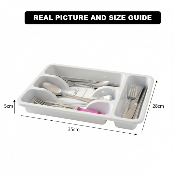 Multi-Compartment Cutlery Tray (66635) by Limon