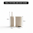 2 Pcs Dustbin With Brush (1298) By Limon