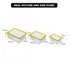 3-Pcs Unbreakable Glass Container Set (2100) by Limon