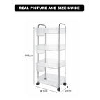 4-Tier Acrylic Utility Rolling Trolley (2374) by Limon