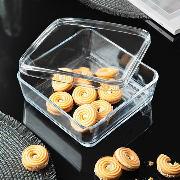 CrystalVault Glass Snacks Box (2154) By Limon