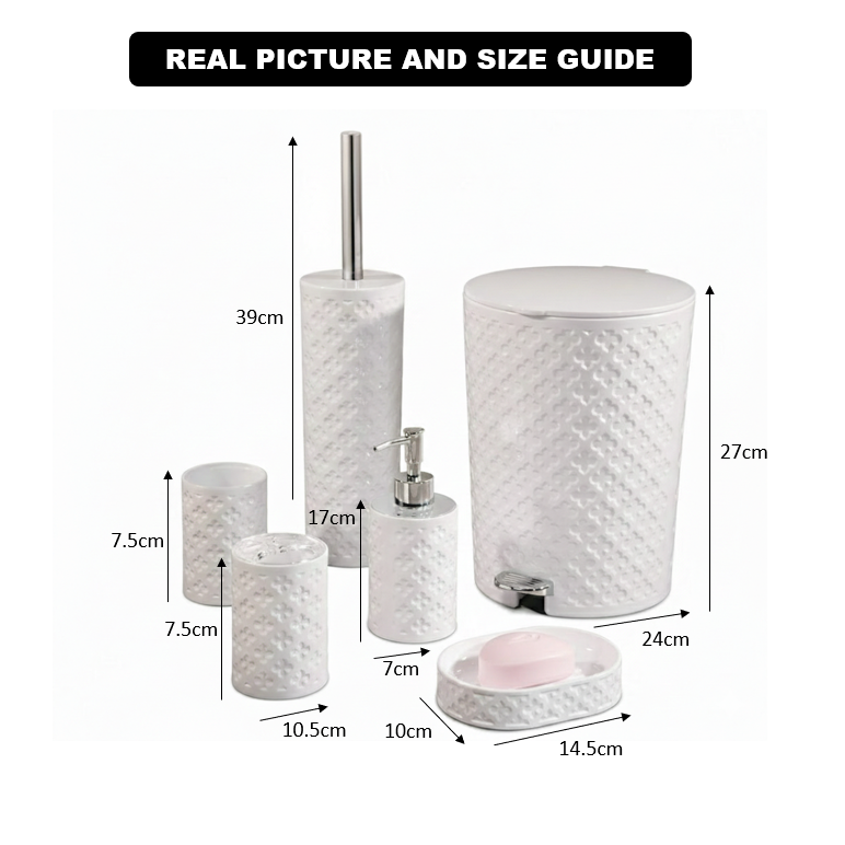 Floral Series 6-Piece Bathroom Set (1760) by Limon