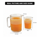 CrystalServe Ribbed Pitcher & Glasses Set (2318) by Limon