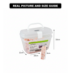 Laundry Essentials Clips Box with Handle – 20 Pcs (1110) by Limon