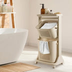 2-Tier Moveable Laundary Basket with Top Storage (2141) by Limon