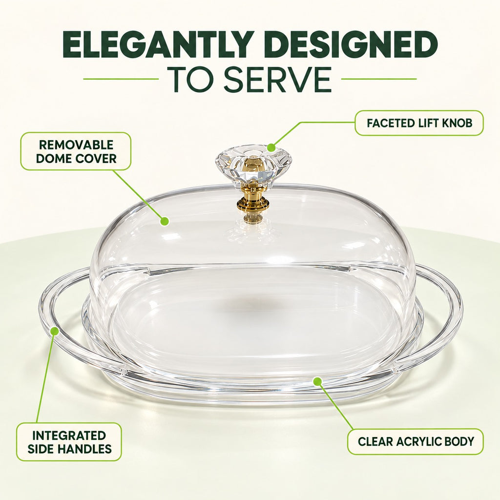 Acrylic Butter Server with Dome Lid (1924) by Limon
