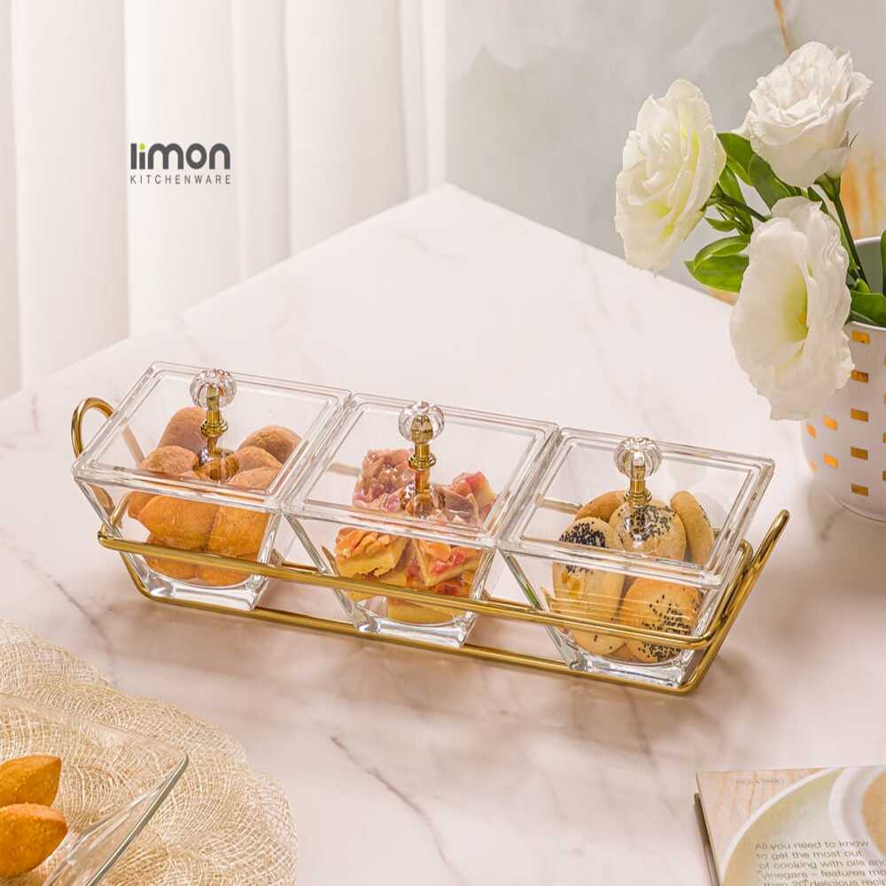 Signature Square Snack Serving Tray by Limon