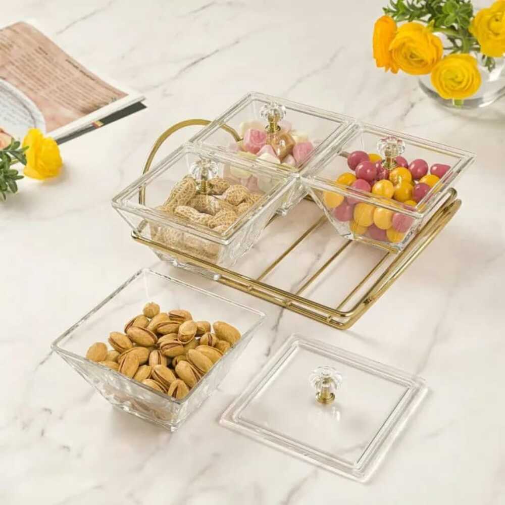 Signature Square Snack Serving Tray by Limon