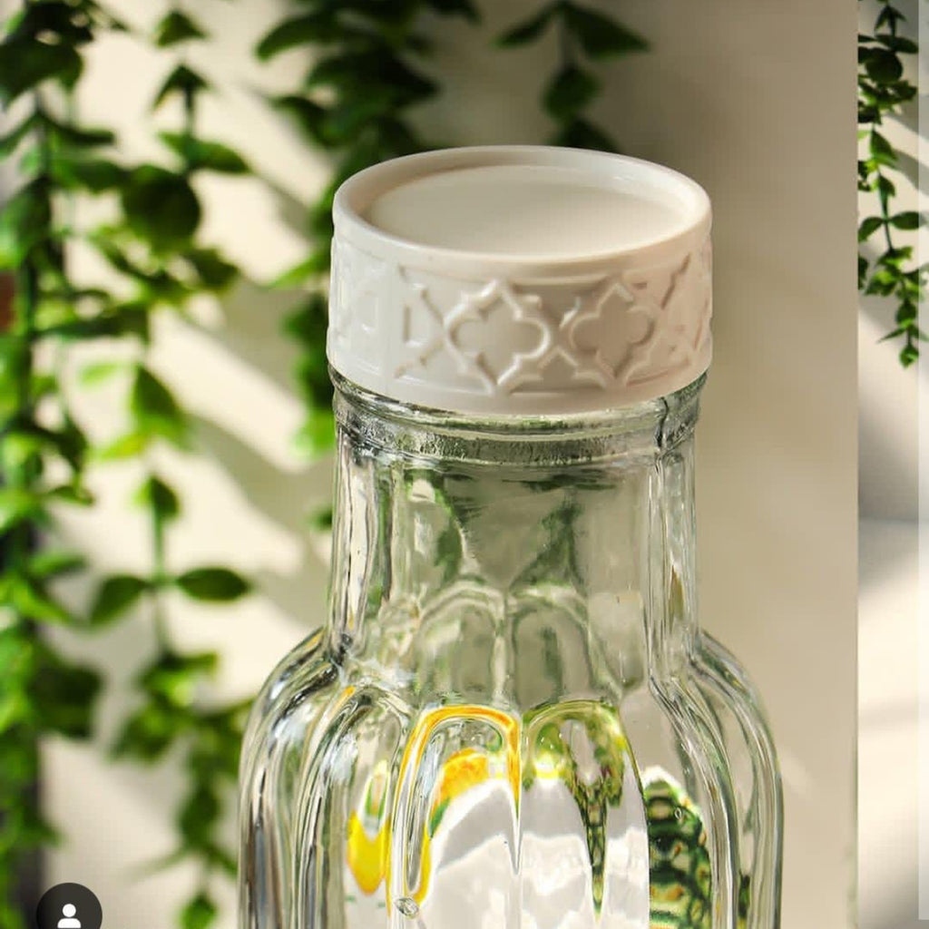 Ribbed Elegance Glass Bottle 1100ml (1934) by Limon