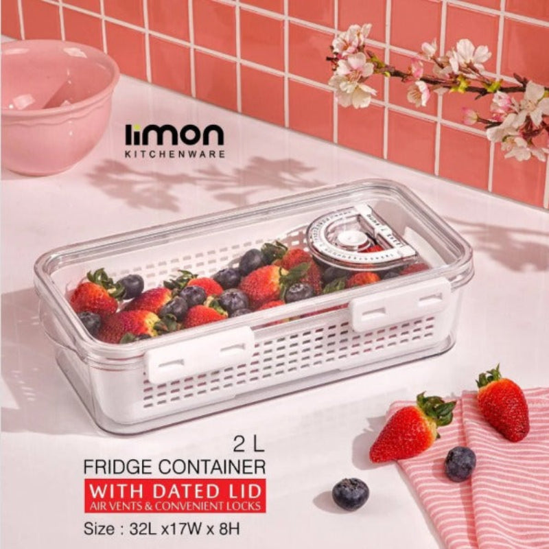 CrispLock Storage Container with Dated Lid by Limon