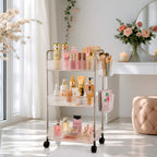 3-Tier Acrylic Utility Rolling Trolley By Limon