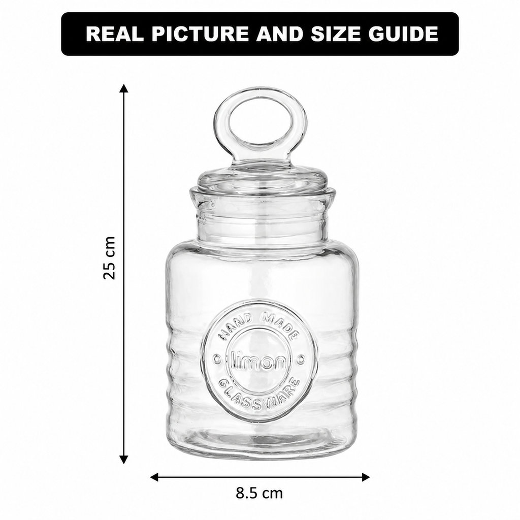 4-Pcs Rustic Design Handmade Glass Canister Set (2008) by Limon