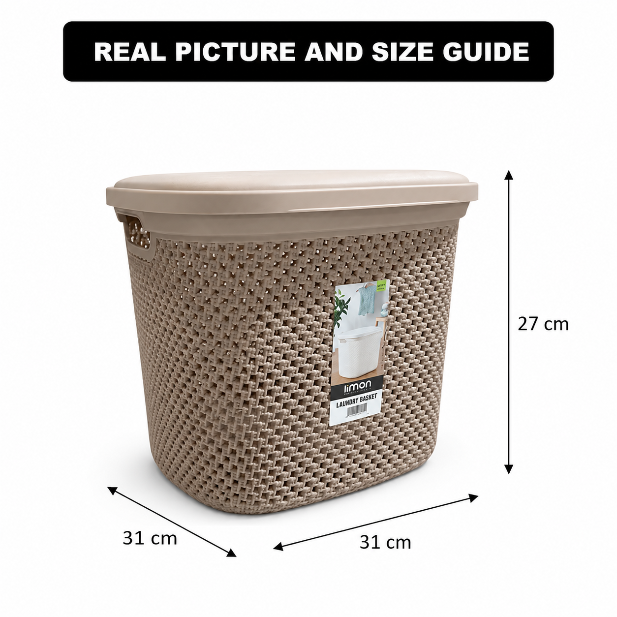Laundry Basket with Lid  (2135) by Limon