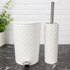 4.5L Patterned Dustbin & Brush Set (1822) by Limon
