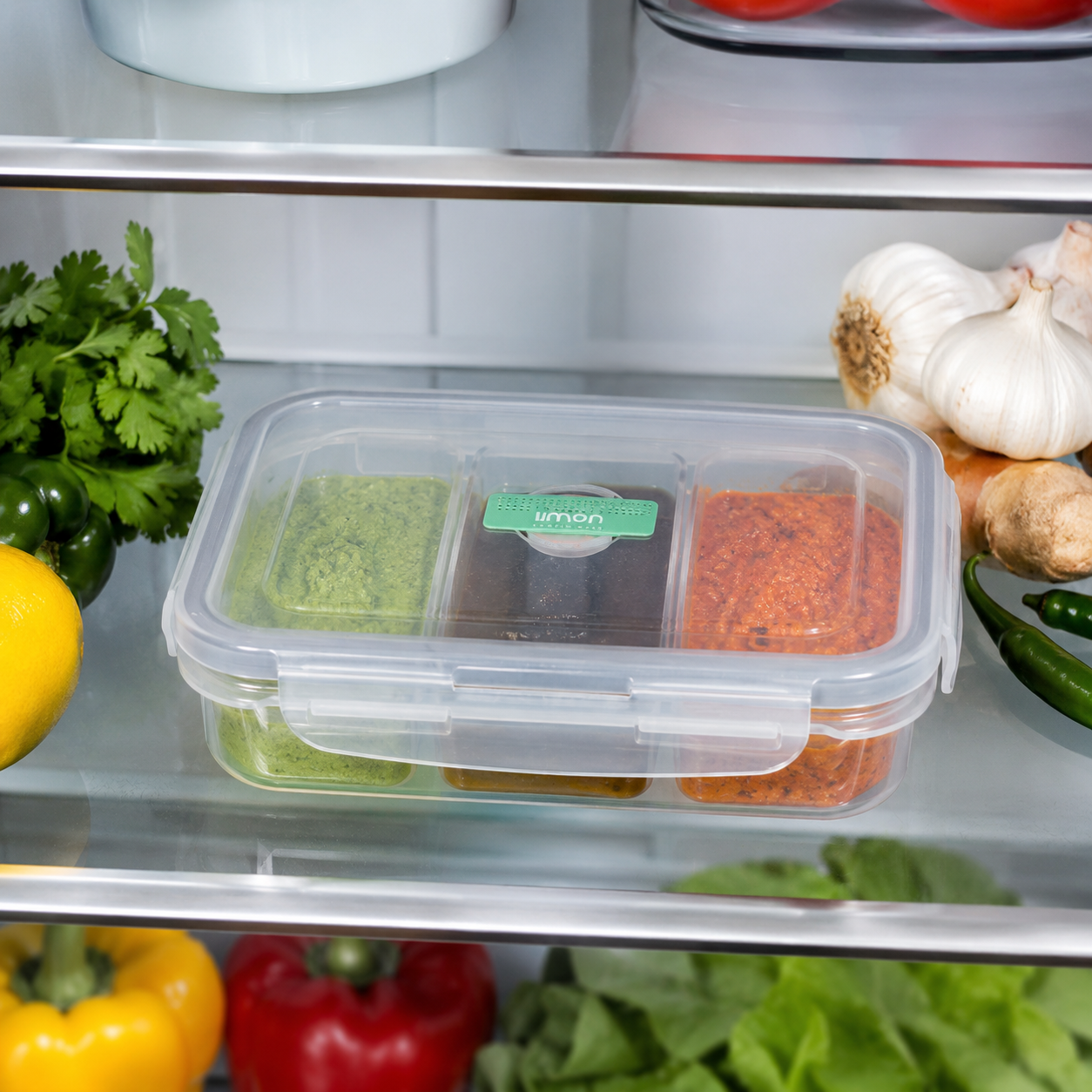 Multi-Compartment Airtight Food Container by Limon
