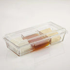 Divido Glass Snack Tray with Lid (2101) by Limon